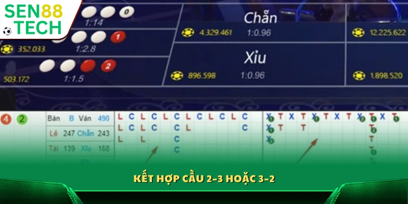 Cách dò cầu xóc đĩa – Những mẹo giúp tăng độ chính xác 4 Áp dụng cầu 2–3 và 3–2 trong xóc đĩa